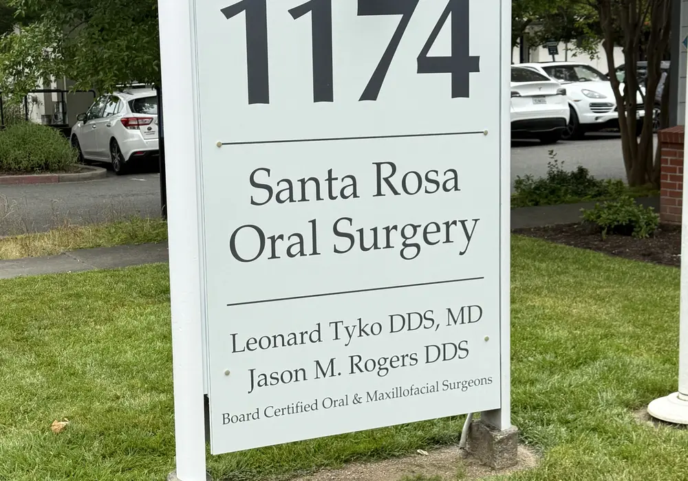 post and panel address sign