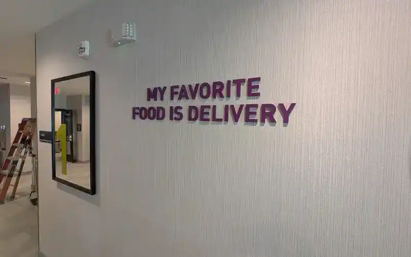 Custom dimensional letter lobby sign