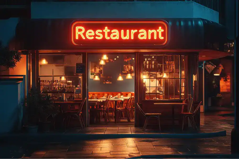 custom lighted sign installation