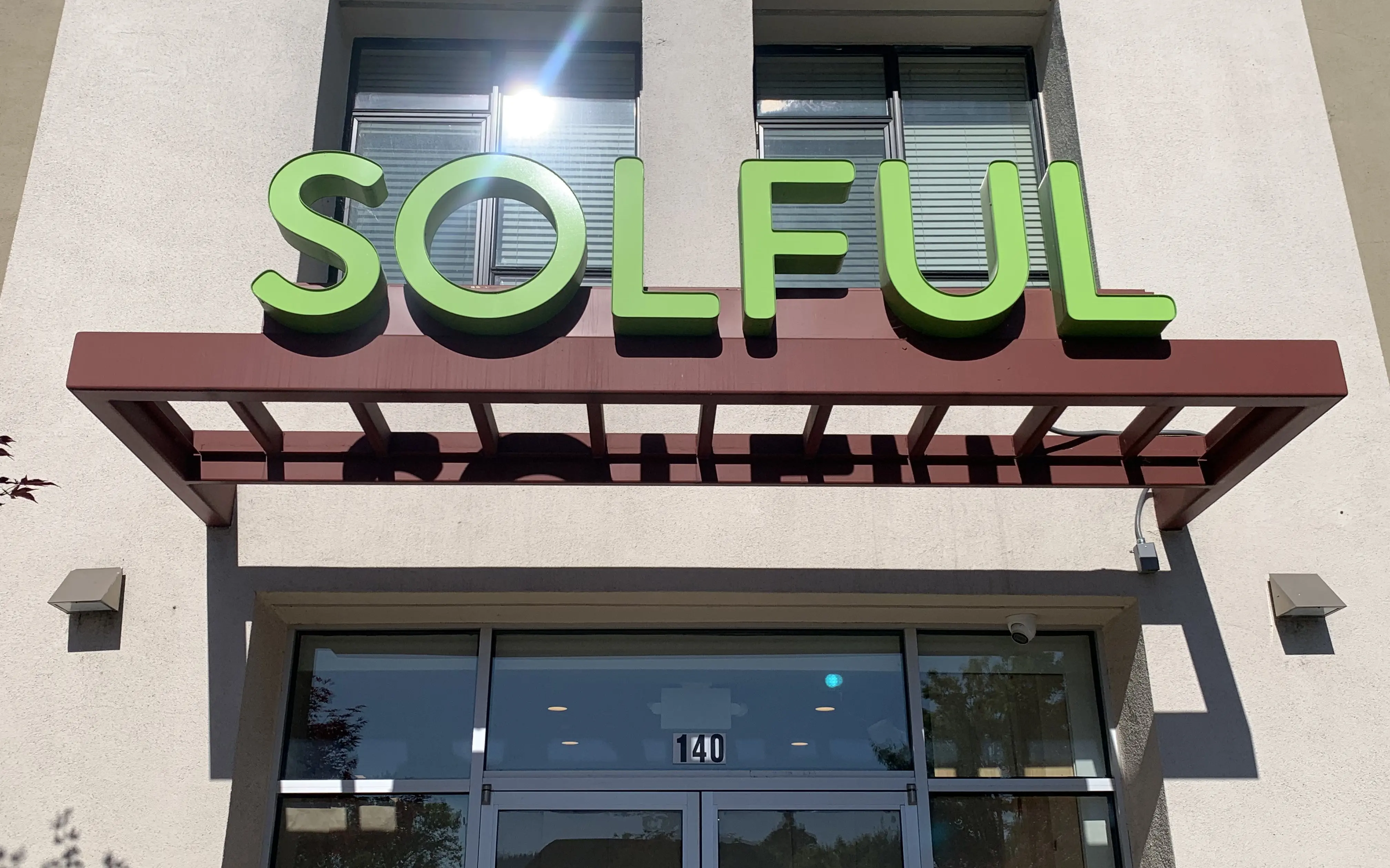 dimensional letters signage in front of a shop