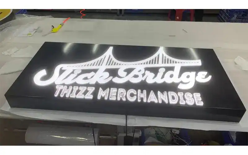 custom lighted storefront sign