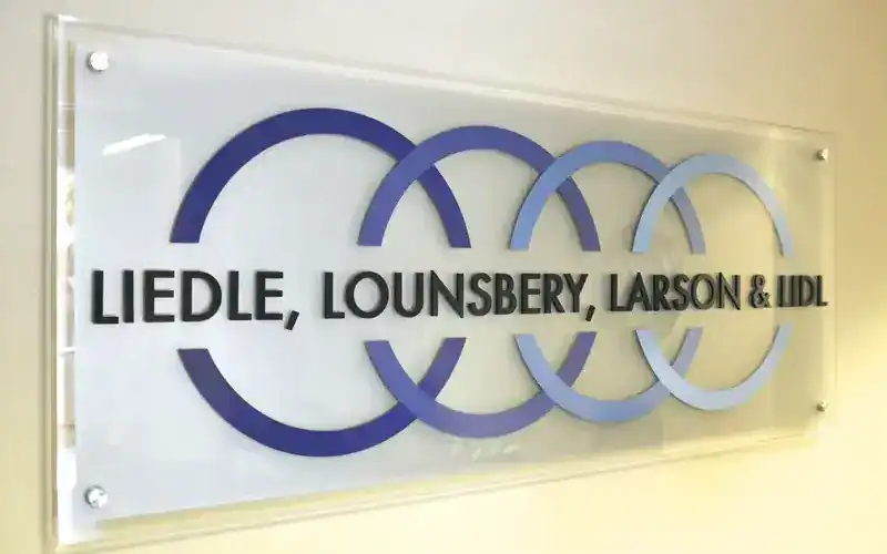 acrylic lobby signage