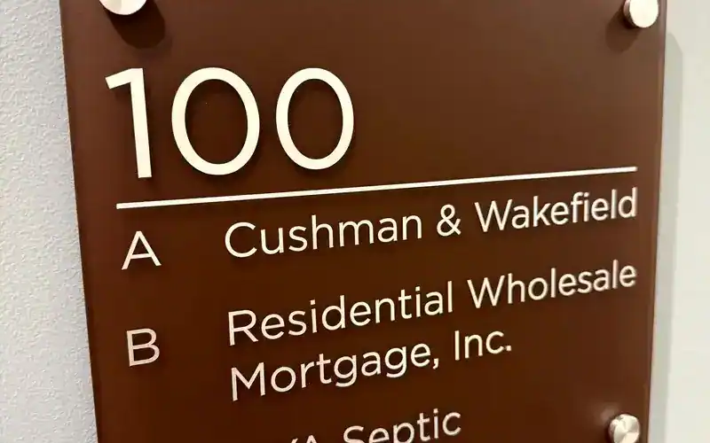 custom acrylic wayfinding sign