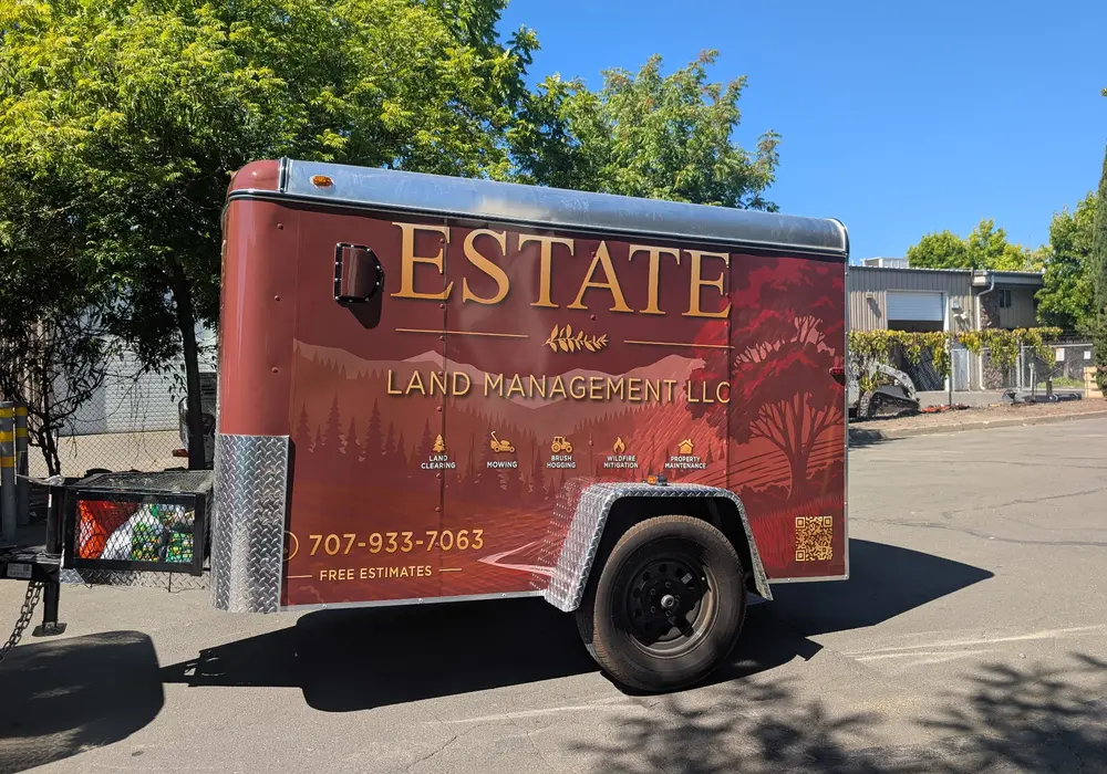 Custom semi trailer wrap installation