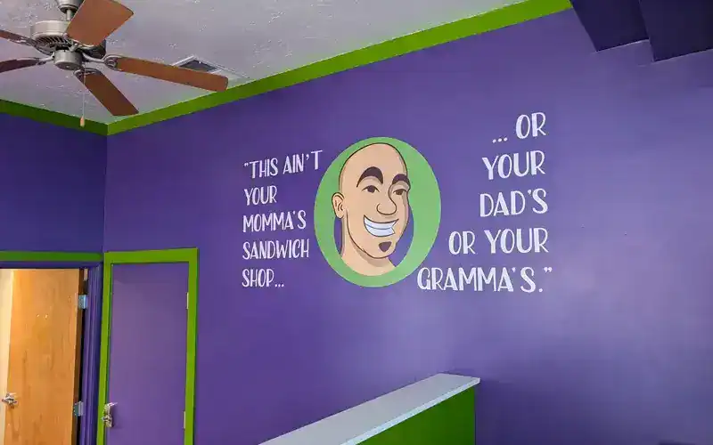 custom wall designs with vinyl material graphics